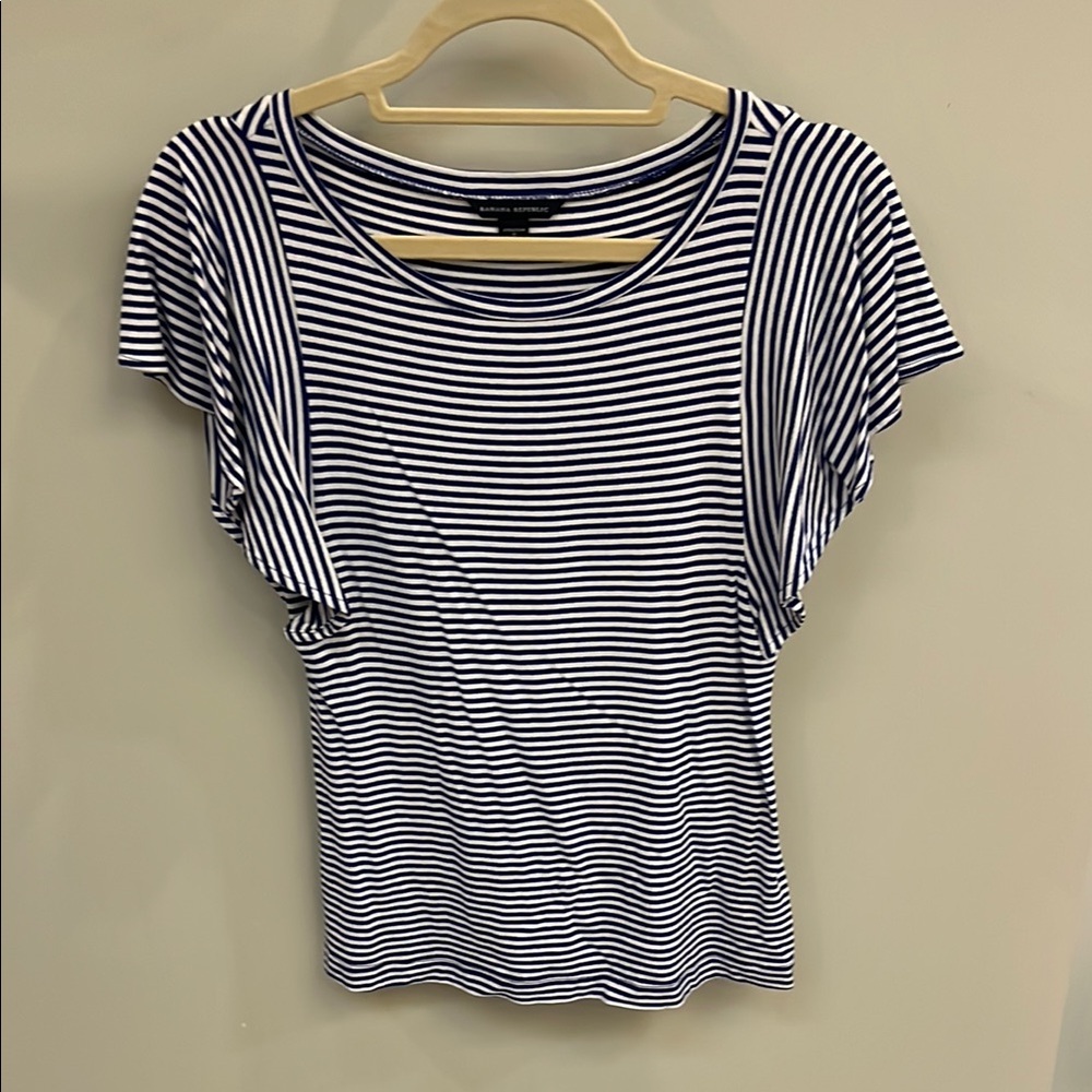 Striped Navy and White Women's Top